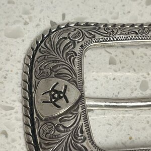 Ariat Silver Ornate Belt Buckle